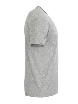 Herren T-Shirt mit stylischem Rollsaum ~ grau-heather S