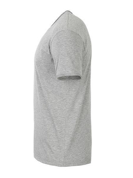 Herren T-Shirt mit stylischem Rollsaum ~ grau-heather XXL