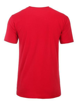 Herren T-Shirt mit stylischem Rollsaum ~ rot S