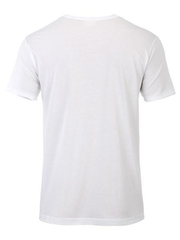 Herren T-Shirt mit stylischem Rollsaum ~ wei XL
