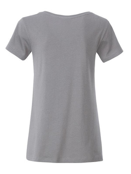 Tailliertes Damen T-Shirt aus Bio-Baumwolle ~ stahlblau S