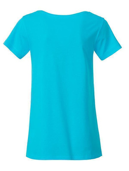 Tailliertes Damen T-Shirt aus Bio-Baumwolle ~ trkis XS