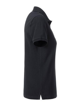 Damen Basic Poloshirt aus Bio Baumwolle ~ schwarz L