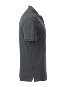 Herren Basic Poloshirt aus Bio Baumwolle ~ schwarz-heather XL