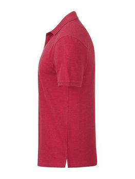 Herren Basic Poloshirt aus Bio Baumwolle ~ karmin-rot-melange M