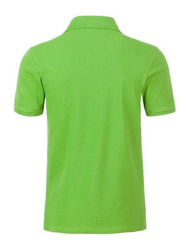 Herren Basic Poloshirt aus Bio Baumwolle ~ lime-grn M