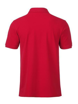 Herren Basic Poloshirt aus Bio Baumwolle ~ rot L