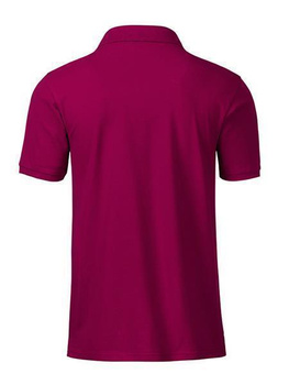 Herren Basic Poloshirt aus Bio Baumwolle ~ weinrot XL