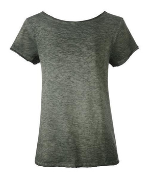 Damen Vintage Shirt aus Bio-Baumwolle ~ dusty-olive S