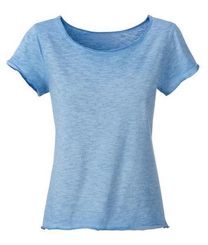 Damen Vintage Shirt aus Bio-Baumwolle ~ horizon-blau L