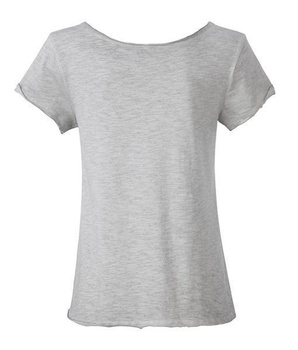 Damen Vintage Shirt aus Bio-Baumwolle ~ hell-grau XS