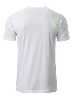 Herren Funktions-Sport T-Shirt ~ wei/bright-grn S