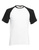 Shortsleeve Baseball T-Shirt wei/schwarz 3XL