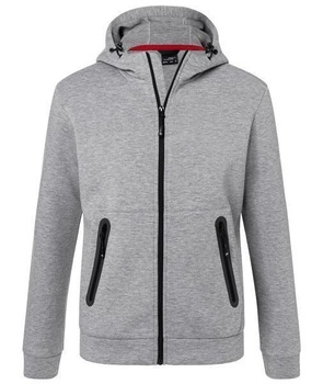 Herren Kapuzen Hooded Jacket ~ light-melange XL