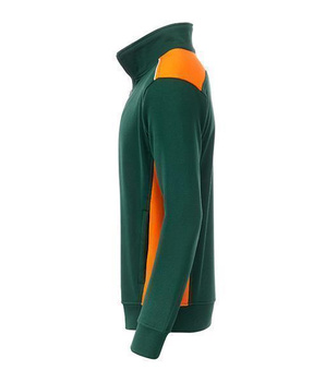 Herren Atbeits- Sweatjacket-Level 2 ~ dunkelgrn/orange XL