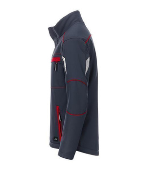 Winter Arbeits- Softshell Jacke - Level 2 ~ carbon/rot S