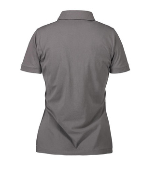 Business Damen Poloshirt | Stretch ~ Silber grau 3XL