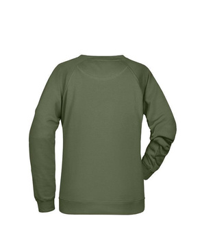 Damen Sweatshirt aus Bio-Baumwolle ~ olive 3XL