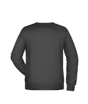 Herren Sweatshirt aus Bio-Baumwolle ~ schwarz-heather 3XL
