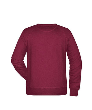 Herren Sweatshirt aus Bio-Baumwolle ~ burgundy-melange 3XL