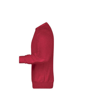 Herren Sweatshirt aus Bio-Baumwolle ~ carmine-rot-melange 4XL