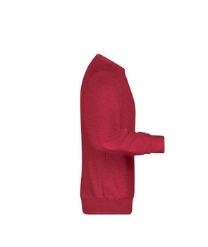 Herren Sweatshirt aus Bio-Baumwolle ~ carmine-rot-melange 4XL