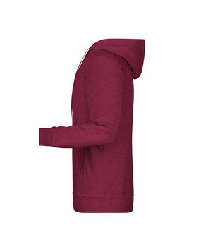 Herren Kapuzensweater aus Bio Baumwolle ~ burgundy-melange 3XL
