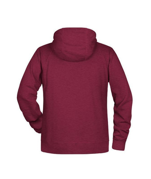 Herren Kapuzensweater aus Bio Baumwolle ~ burgundy-melange 3XL