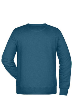 Herren Sweatshirt aus Bio-Baumwolle ~ petrol-melange S