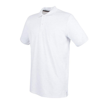 Herren Microfine-Piqu Polo Shirt~ Ash (Heather) 3XL