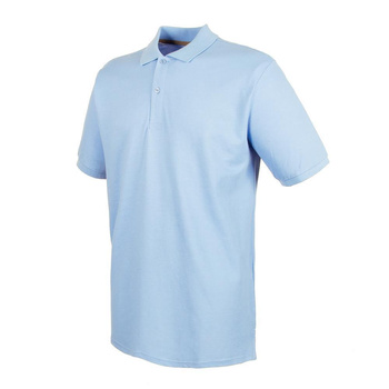 Herren Microfine-Piqu Polo Shirt~ Light blau L