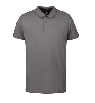 Business Herren Poloshirt | Stretch ~ Silber grau 4XL